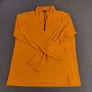 REI Men's Active Pursuits Long Sleeve Quarter Zip Pullover - Orange
